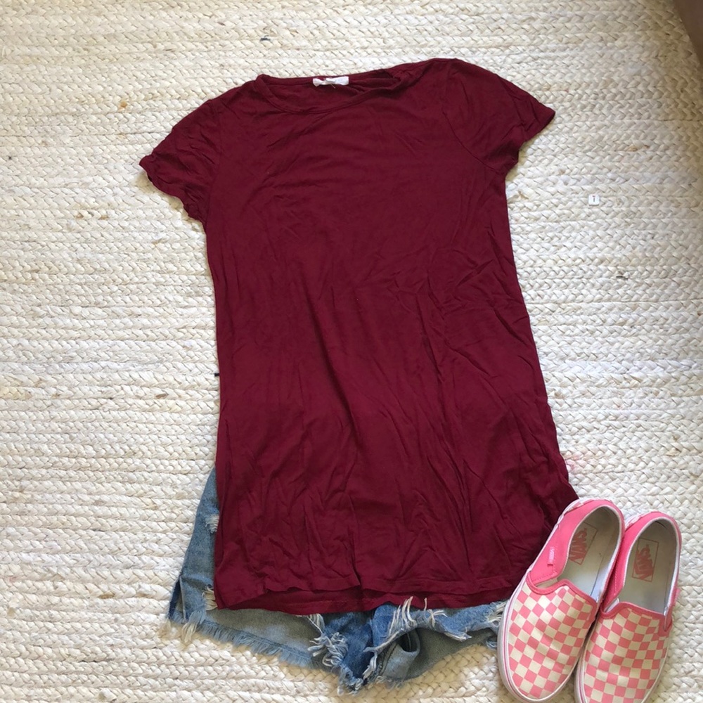 Short red sleeve sz S Tunic shirt super soft